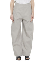 Beige Regular Flat Front Pants 1