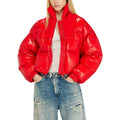 Red Mock Collar Jacket 1