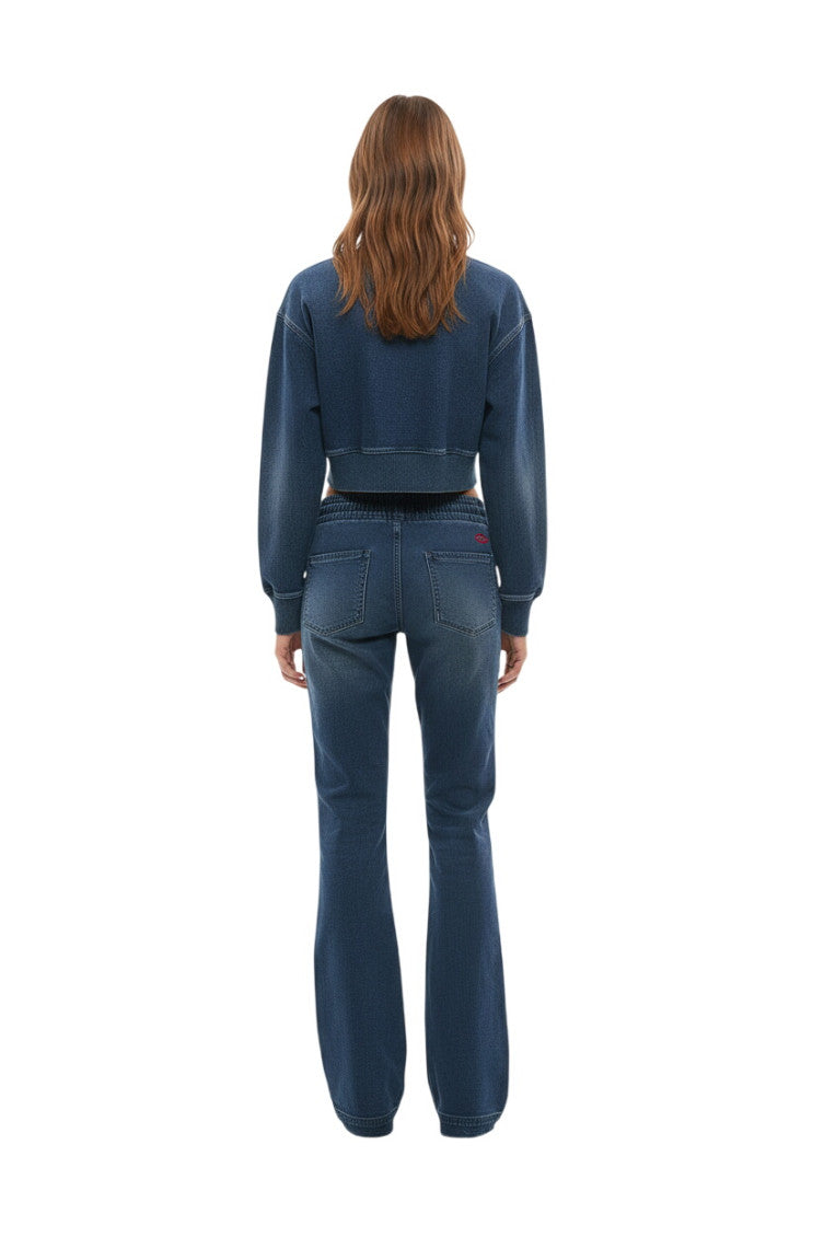Blue Bootcut Mid Rise Jeans 2