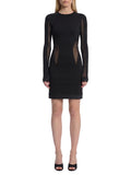 Black Crew Neck Mini Dress 1