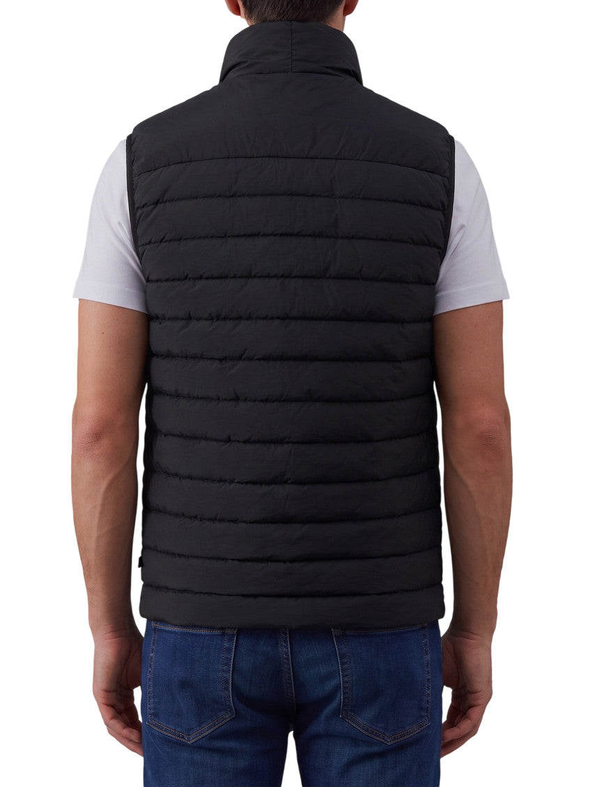 Black Quilted Sleeveless Jacket 2