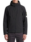 Black Solid Hood Jacket 1
