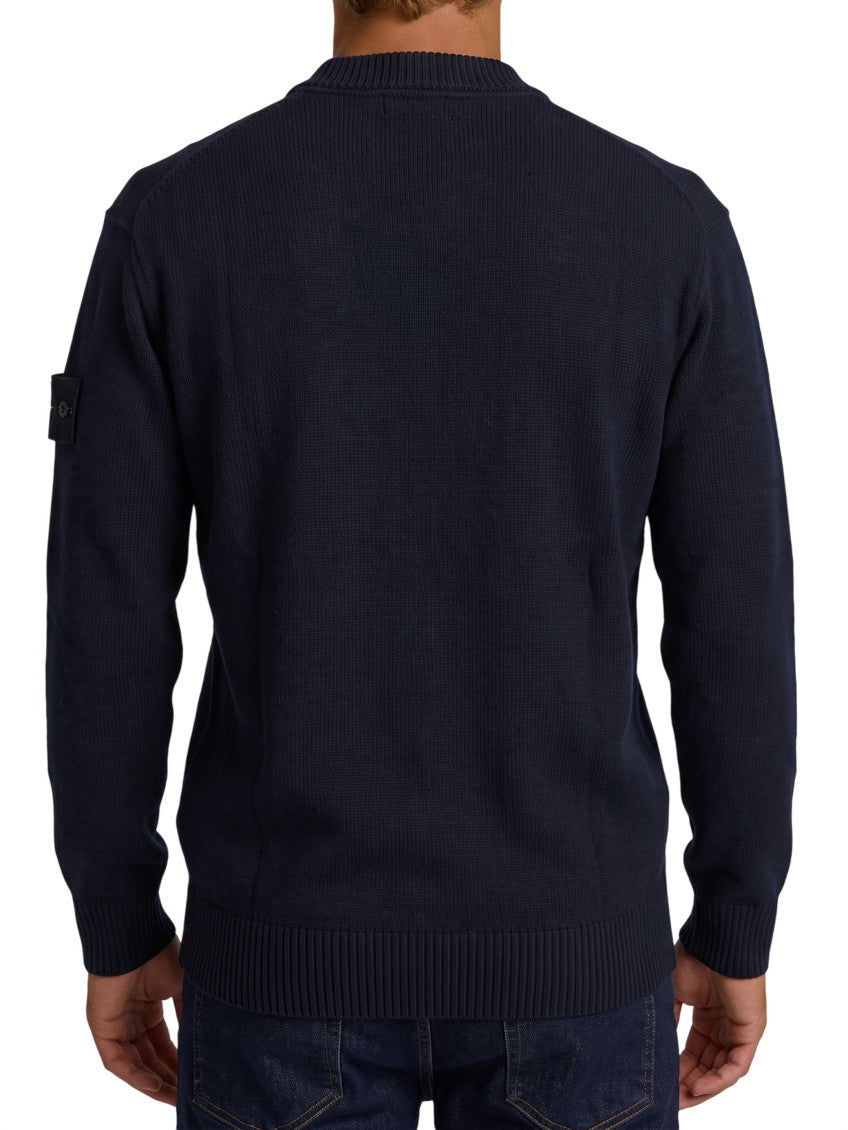 Navy Blue Crew Neck Sweater 2