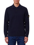 Navy Blue Regular Polo Sweater 1