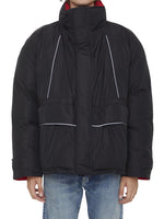 Black Solid Parka Jacket 1