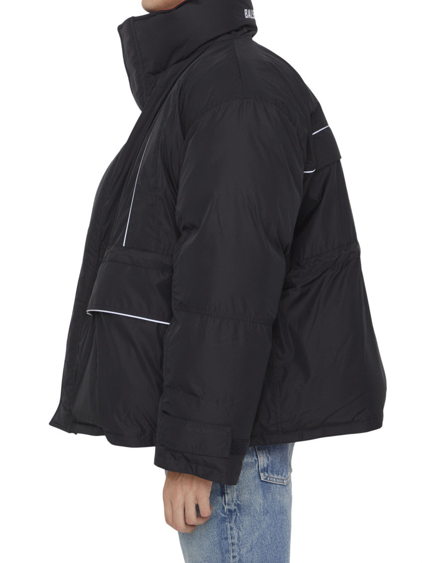 Black Solid Parka Jacket 2