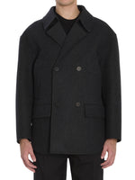 Dark Grey Double Breasted Coat 1