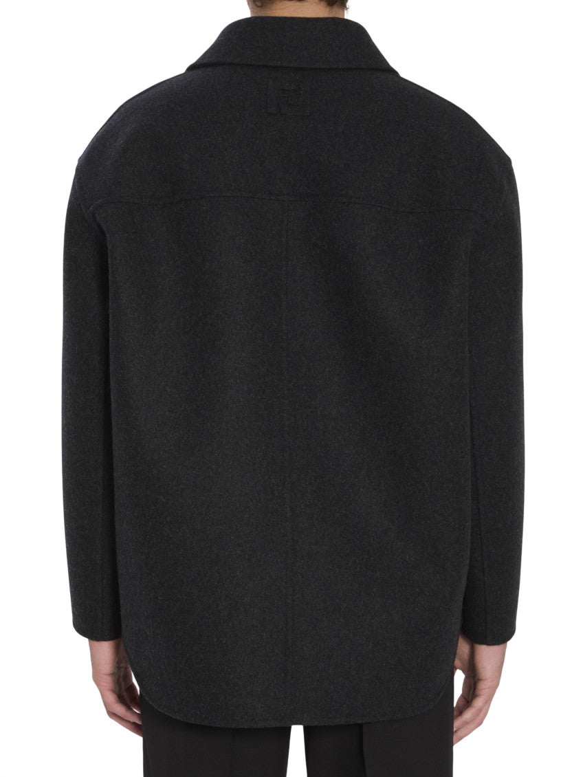 Dark Grey Double Breasted Coat 3