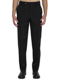 Black Flat Front Trousers 1