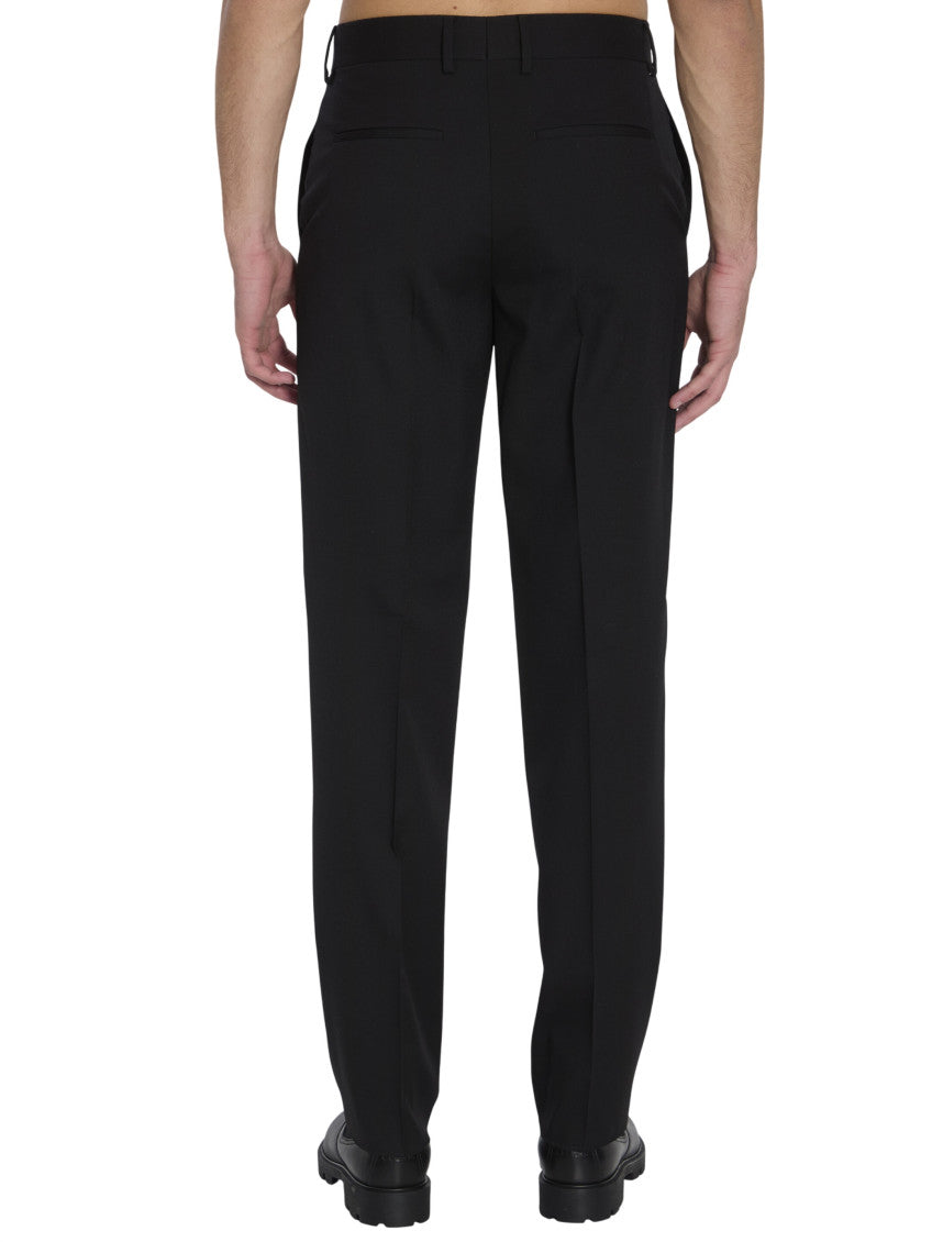 Black Flat Front Trousers 3
