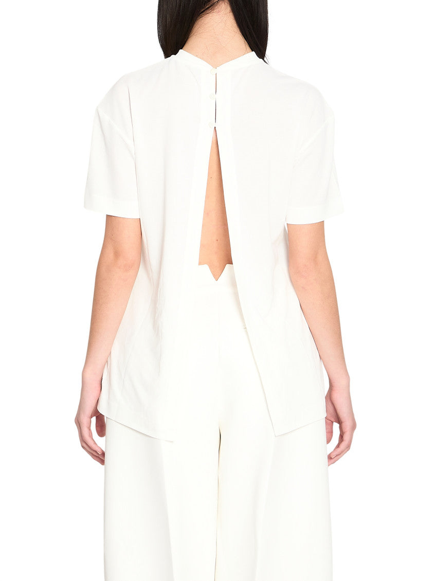 White Crew Neck T-Shirt 2