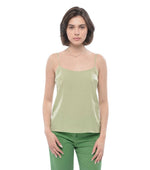 Green Solid Scoop Neck Top 1