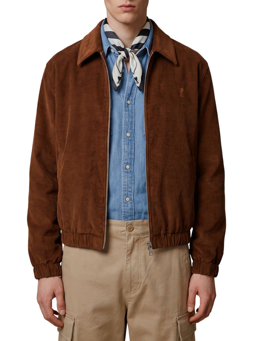 Brown Corduroy Logo Jacket 1