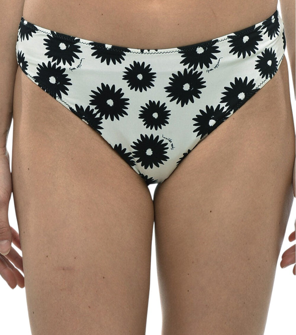 BlackWhite Floral Swimwear 1