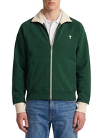Bottle Green Zip Up Sweatshirt 1