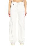 White Regular Mid Rise Jeans 1