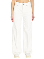 White Regular Mid Rise Jeans 1