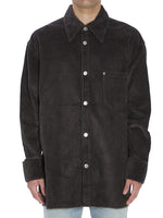 Dark Grey Corduroy Overshirt 1