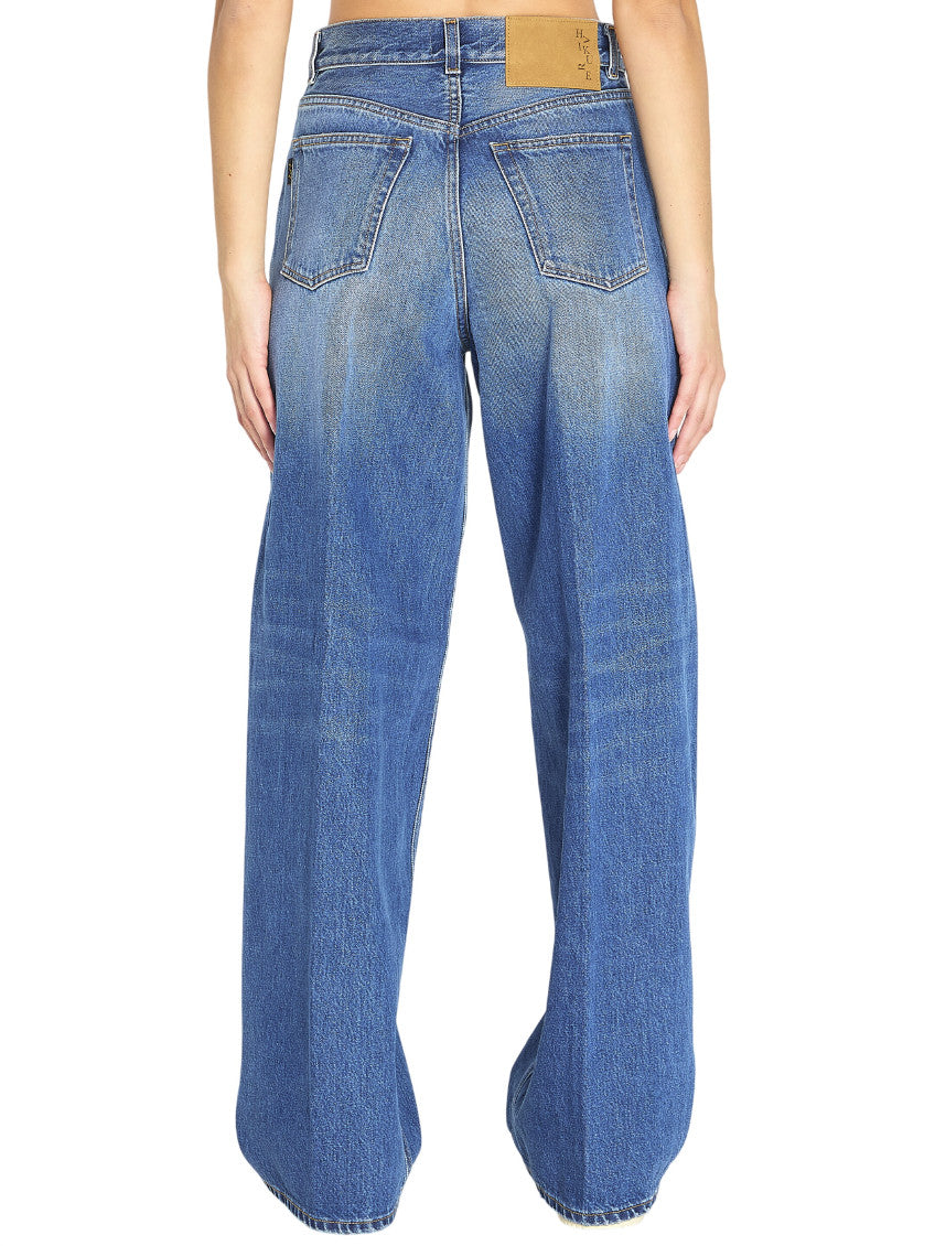 Blue Straight Mid Rise Jeans 2