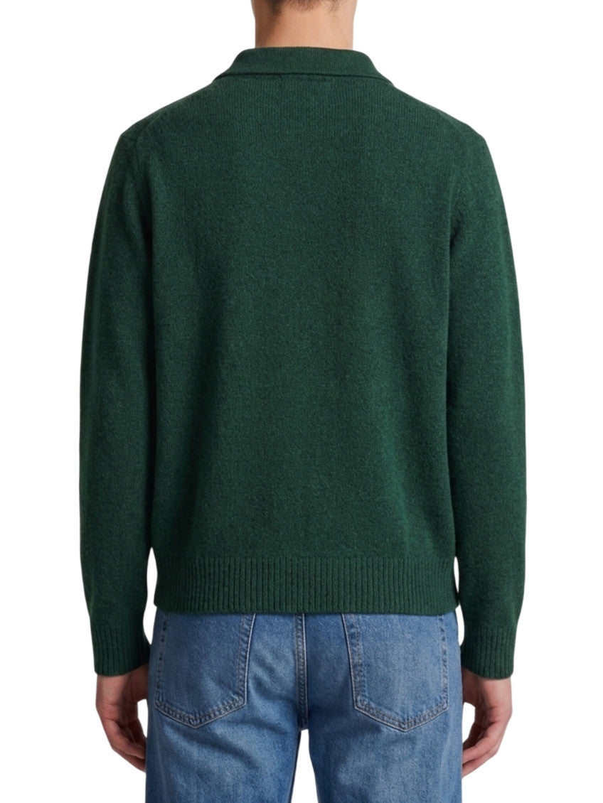 Bottle Green Polo Sweater 2