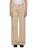 Beige Straight High Rise Jeans 1