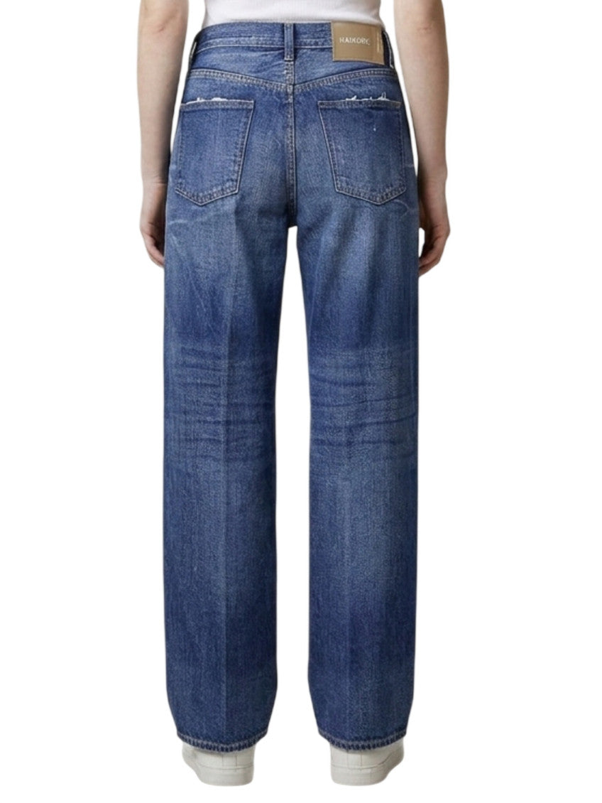 Blue Straight High Rise Jeans 2
