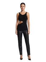 Black Knitted Scoop Neck Top 1