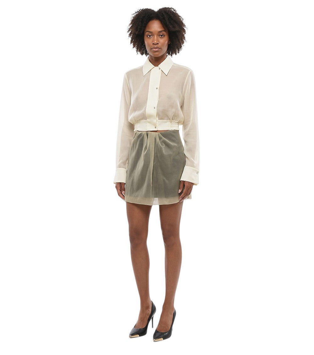 Beige Above Knee Skirt 1