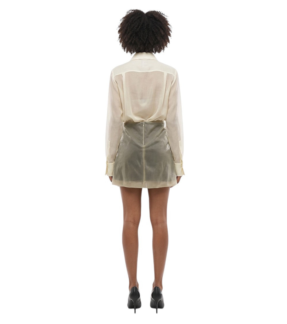Beige Above Knee Skirt 2
