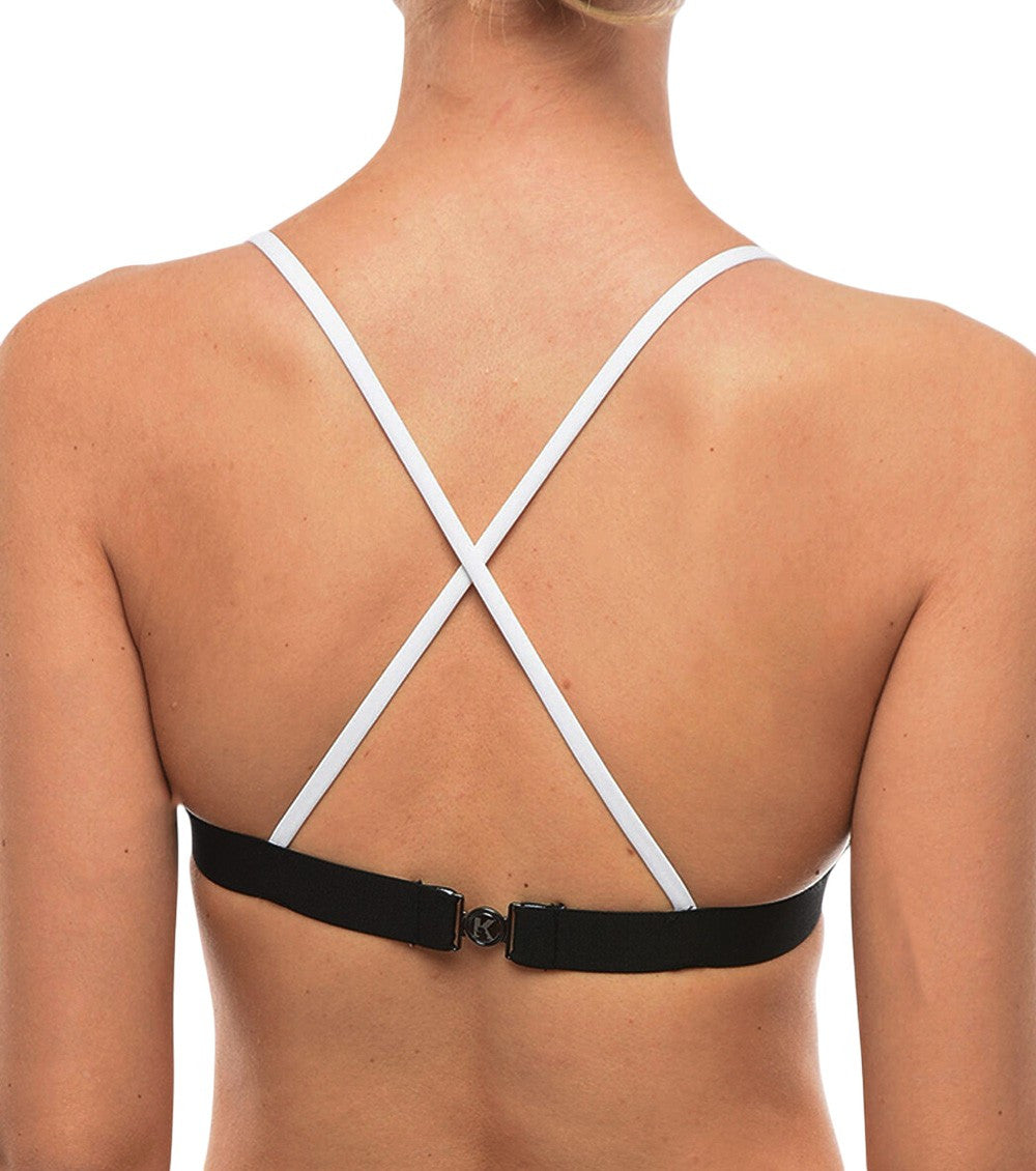 BlackWhite Color Block Swimwear 2