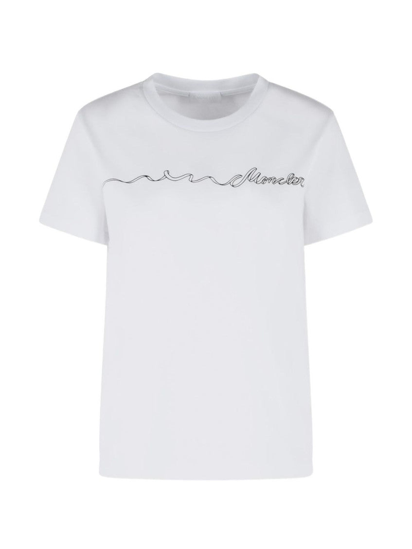 White Crew Neck Logo T-Shirt 1