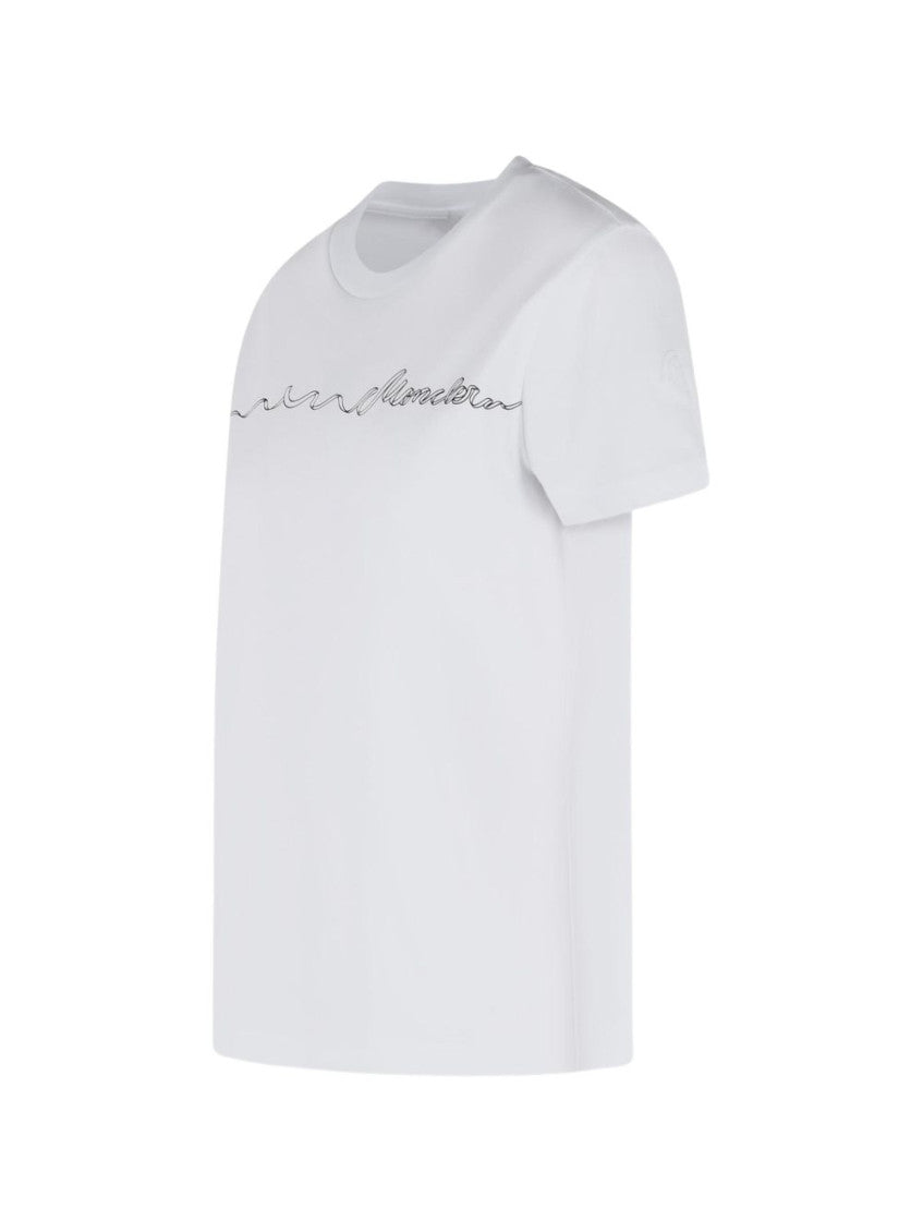 White Crew Neck Logo T-Shirt 2