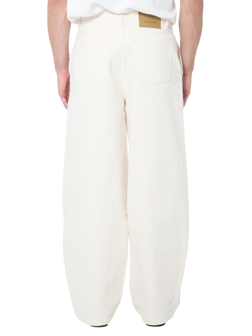 White Loose High Rise Jeans 3