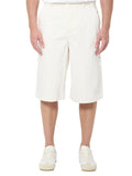 White Relaxed Solid Shorts 1