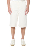 White Relaxed Solid Shorts 1