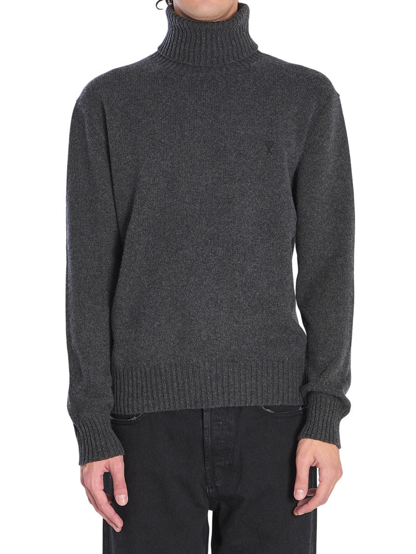 Dark Grey Knitted Sweater 1