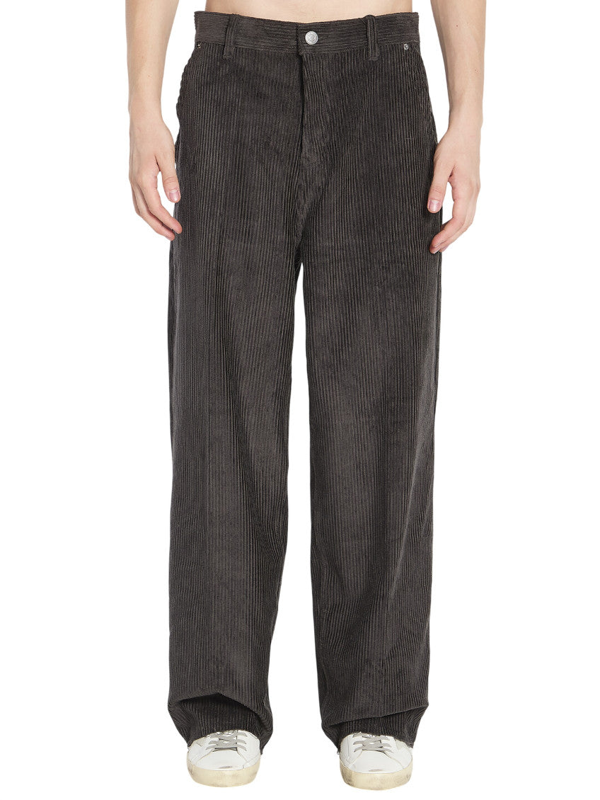 Dark Grey Corduroy Trousers 1