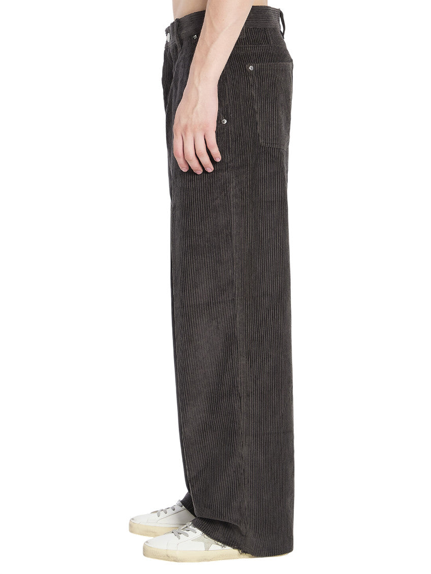 Dark Grey Corduroy Trousers 2