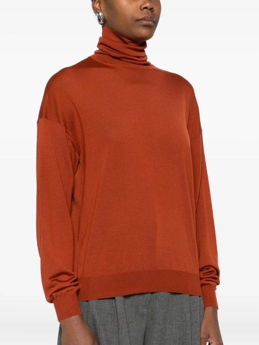 Rust Red High-neck Sweater 3