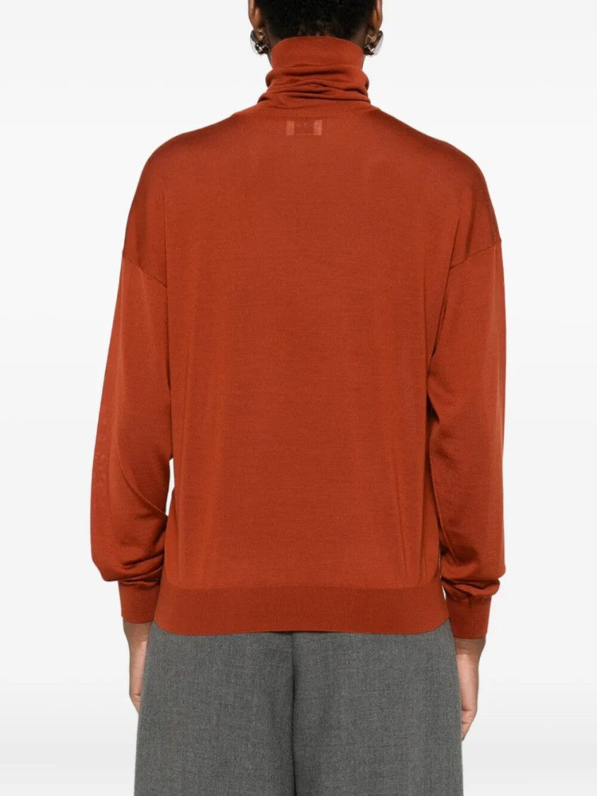 Rust Red High-neck Sweater 4