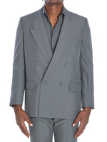 Grey Peaked Lapel Blazer 1
