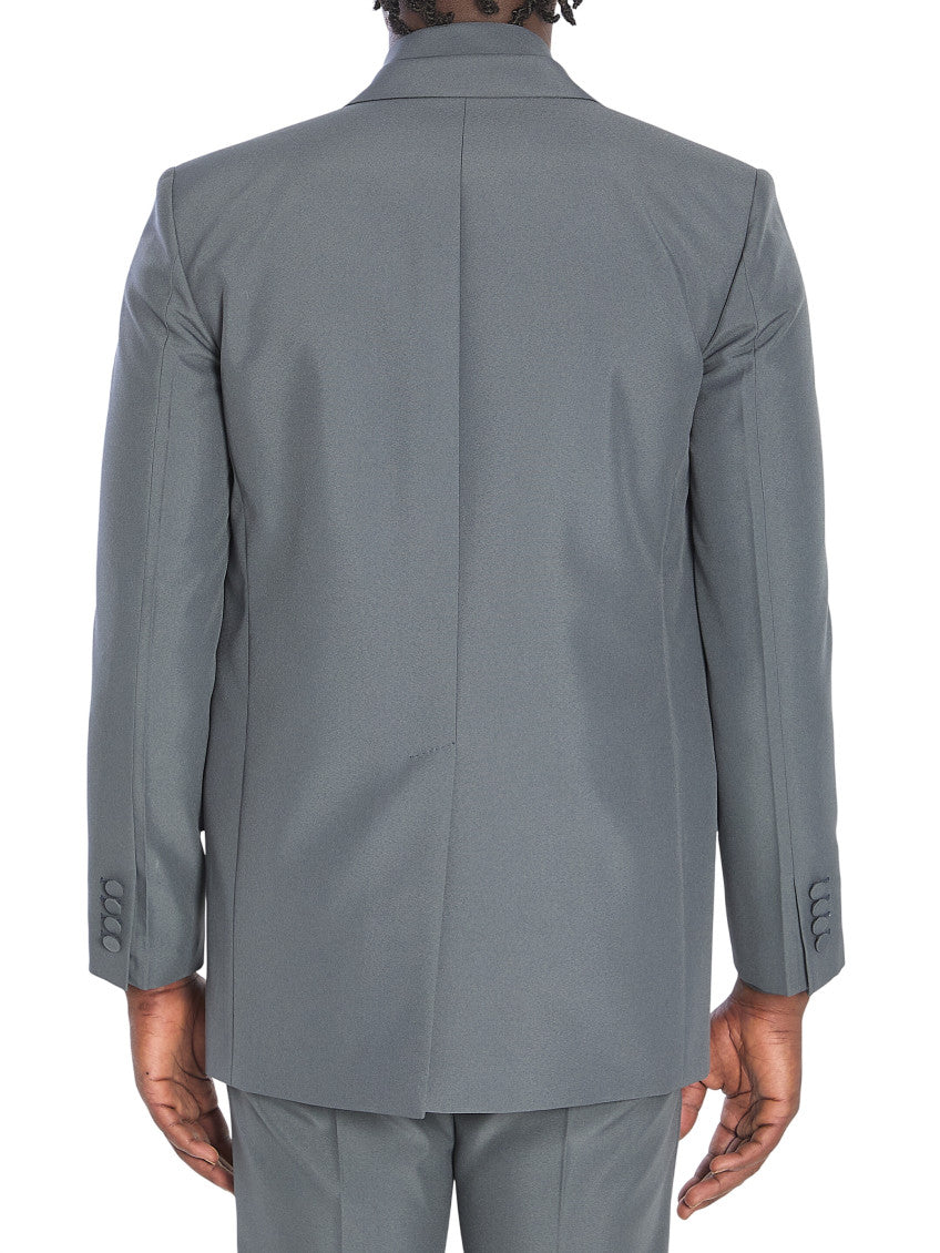 Grey Peaked Lapel Blazer 2