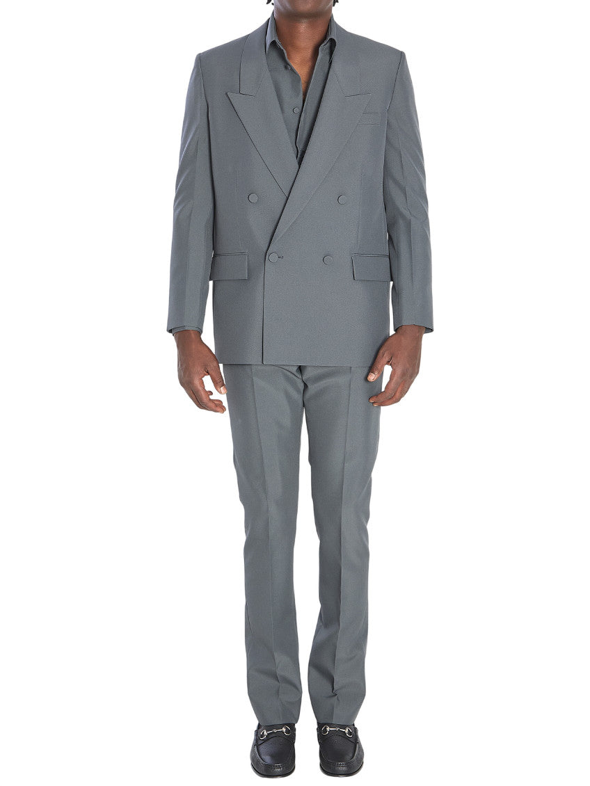 Grey Peaked Lapel Blazer 3