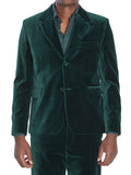 Green Notched Lapel Blazer 1