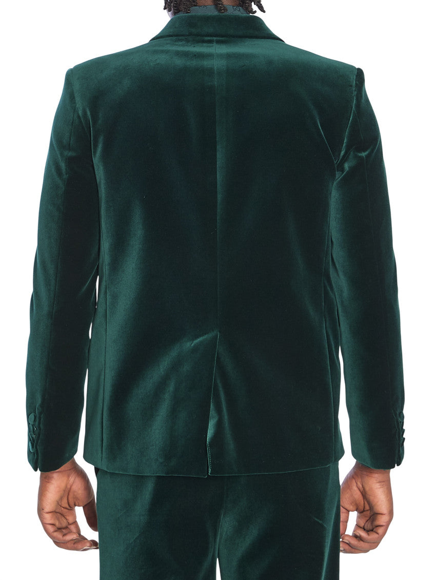 Green Notched Lapel Blazer 2