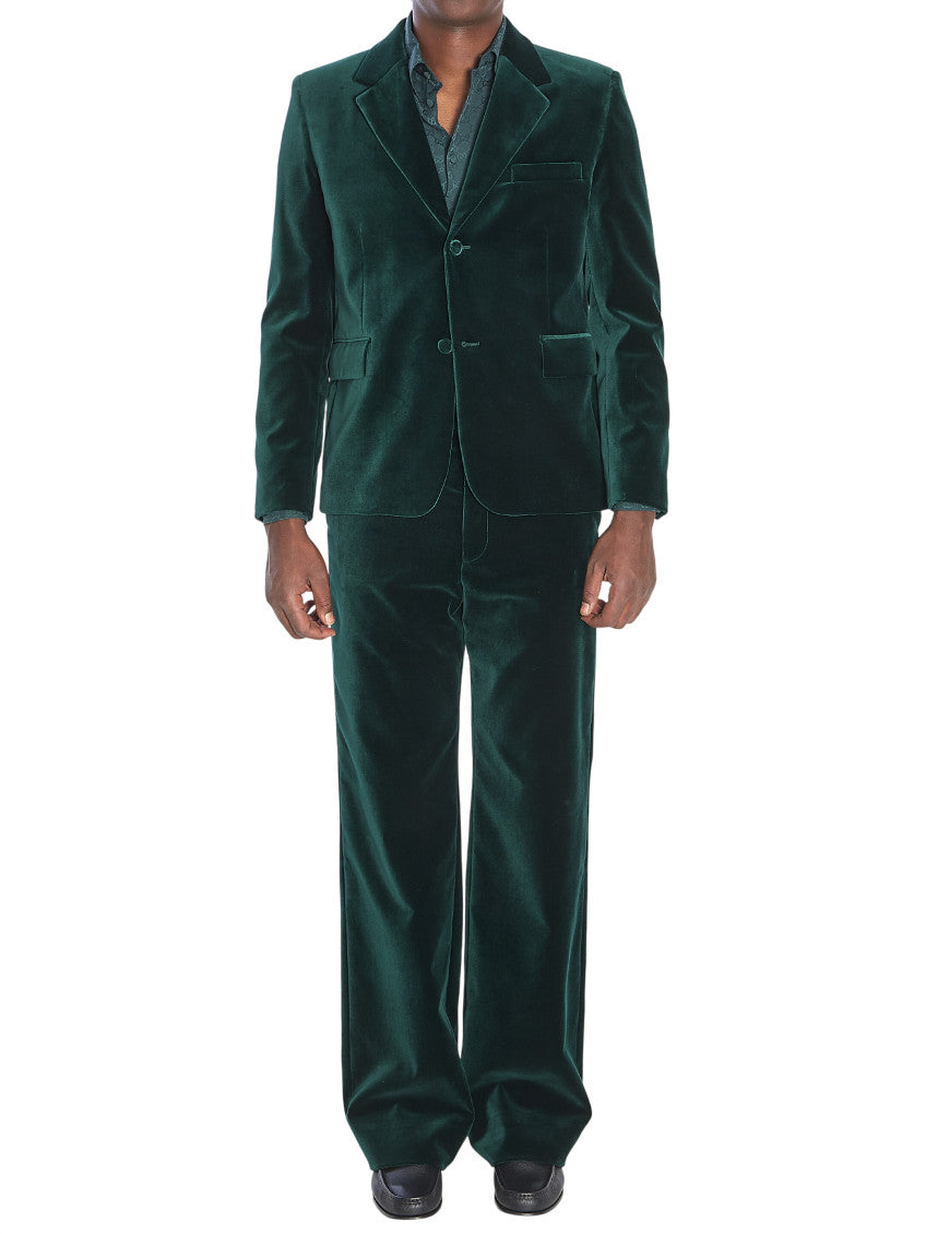 Green Notched Lapel Blazer 3