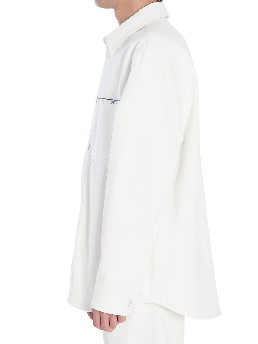 White Relaxed Logo Shirt 2