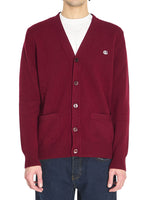 Maroon V Neck Logo Cardigan 1