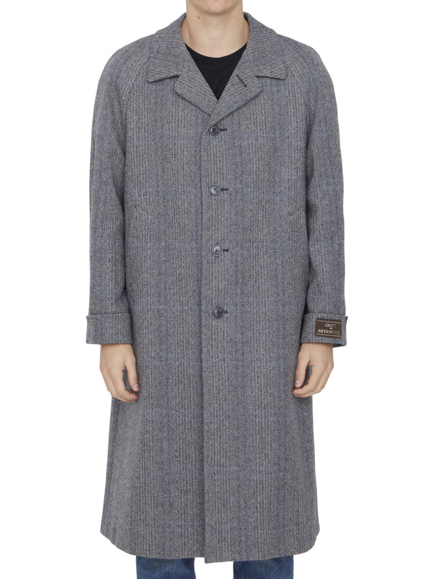 BlackWhite  Regular Trench Coat 1