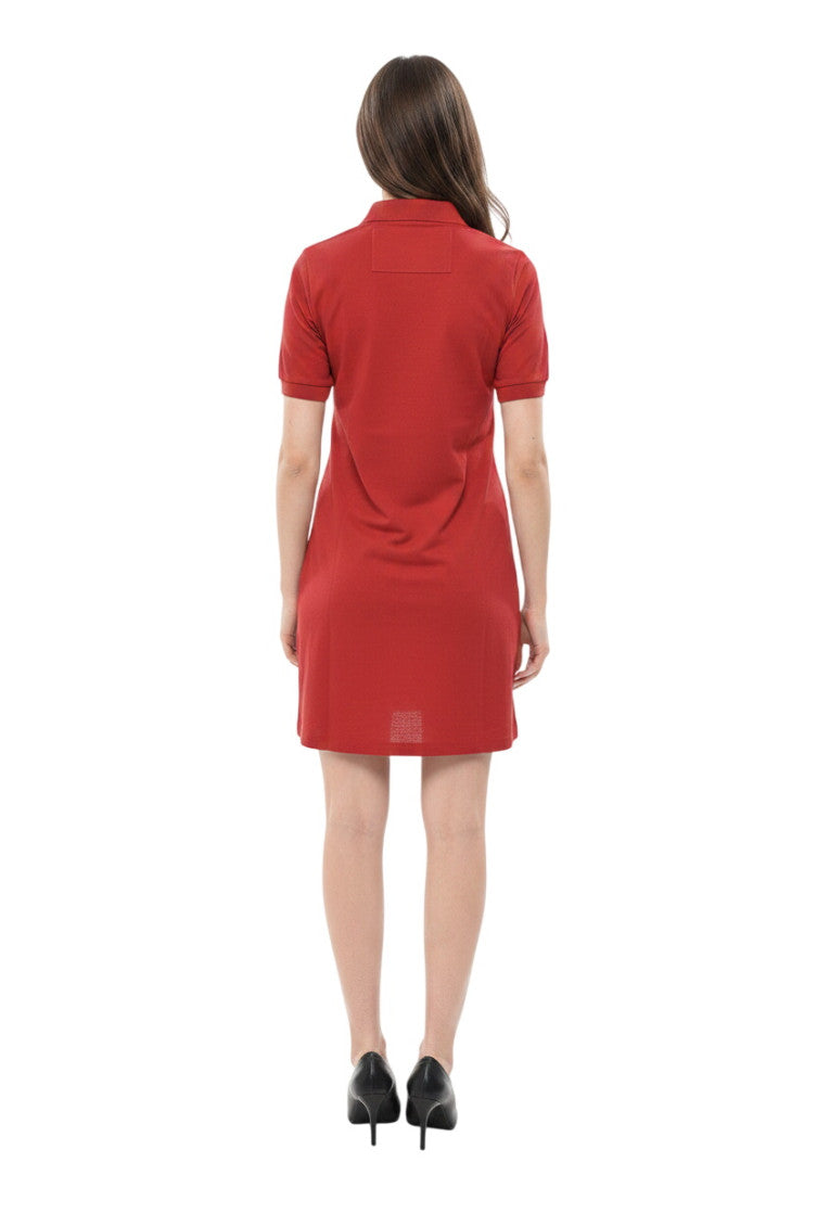 Red Shirt Collar Mini Dress 2